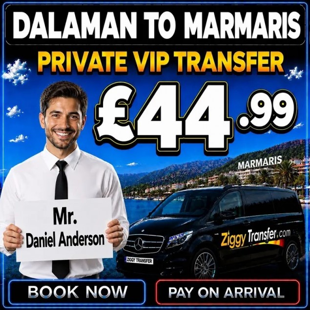 Taxi from Dalaman Airport to Marmaris Cihanturk Hotel